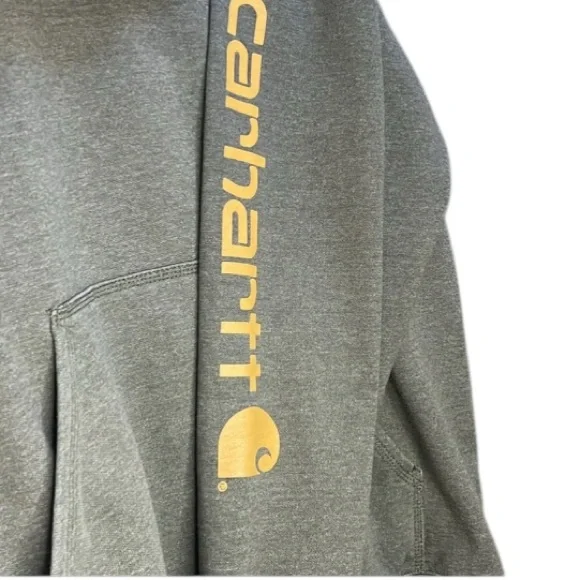 Carhartt Mens Sweatshirt Pullover Hoodie Kangaroo Pocket Size XL - Picture 9 of 14